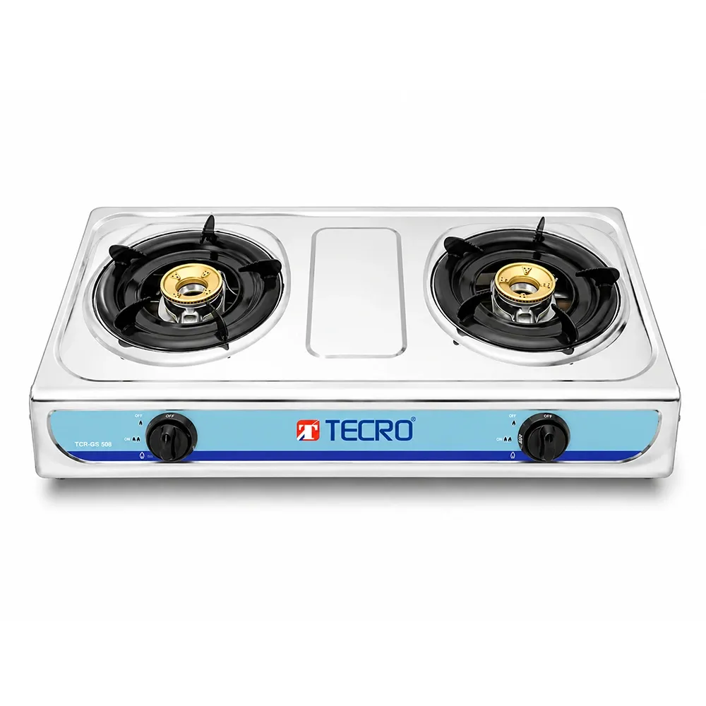 DOUBLE BURNER STAINLESS STEEL GAS COOKER