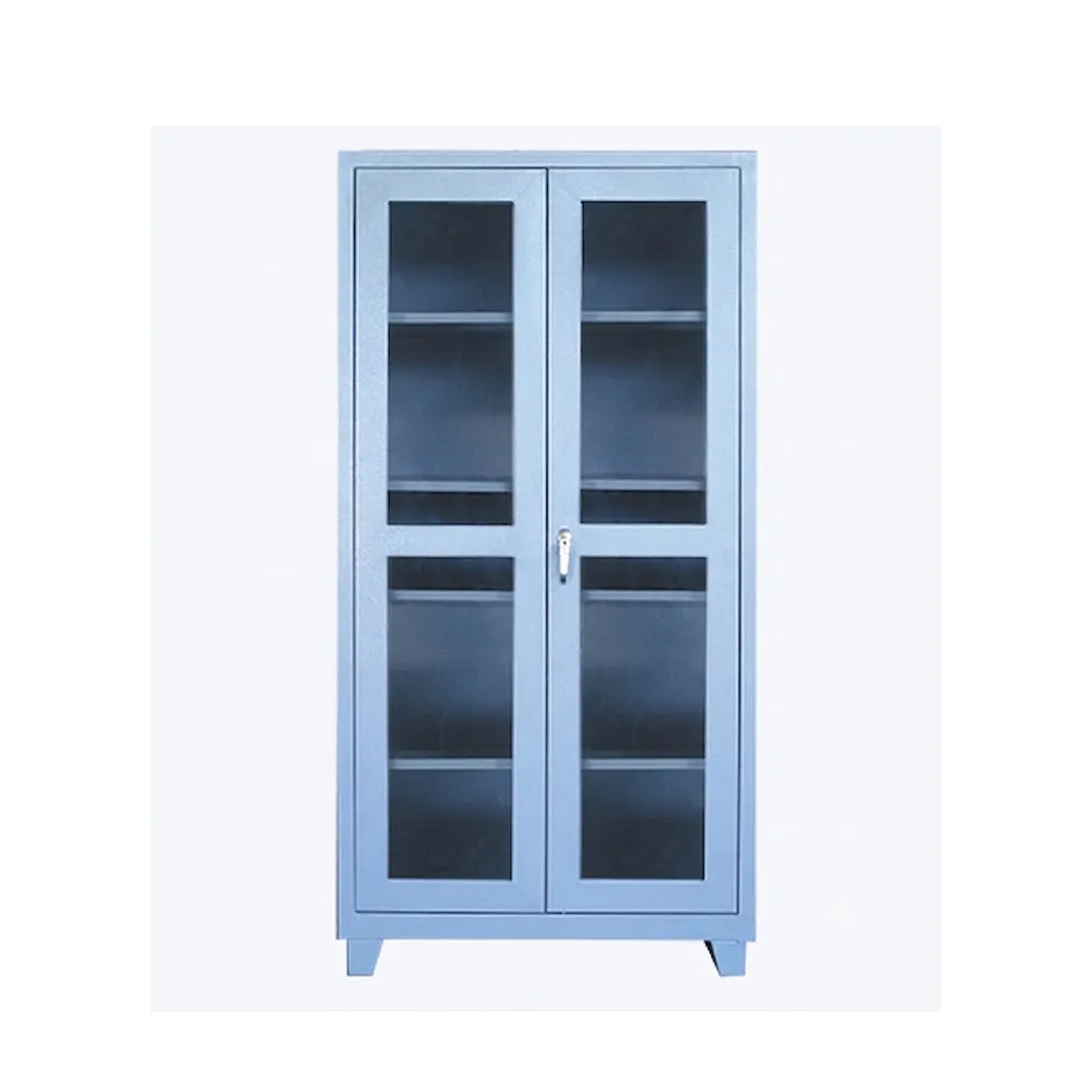 STEEL CUPBOARD WITH TRANSPARENT GLASS PANEL